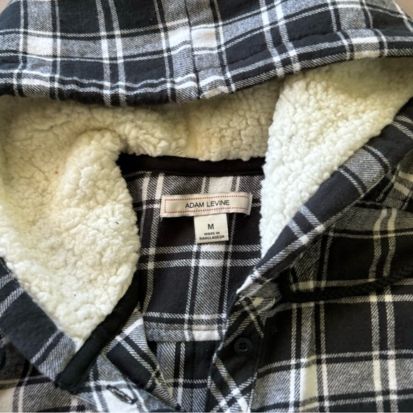 Adam Levine Hooded Sherpa Lined Flannel Shirt - Picture 5 of 6